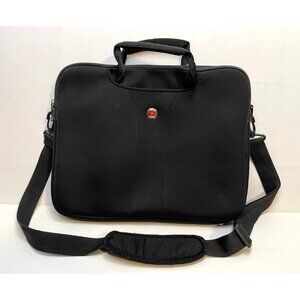 Swiss Gear Wenger Legacy padded laptop bag 14" x 12" x 2" shoulder strap black